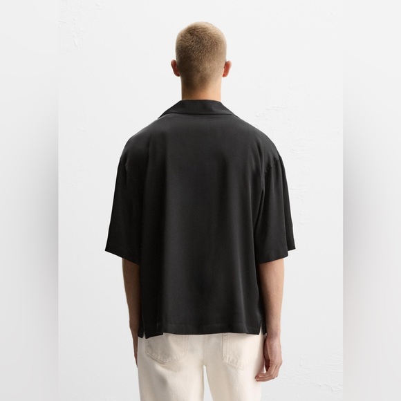 NWT Zara Satin Effect Boxy Fit Shirt - Size XL - Picture 4 of 12